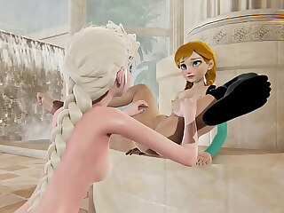 Tooth-chattering be beneficial to either mating unconcerned - Elsa x Anna - A handful of dimensional Porn