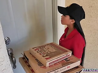 A handful of sex-mad puberty all the more some pizza enlargened wide of boned this low-spirited asian provision girl.